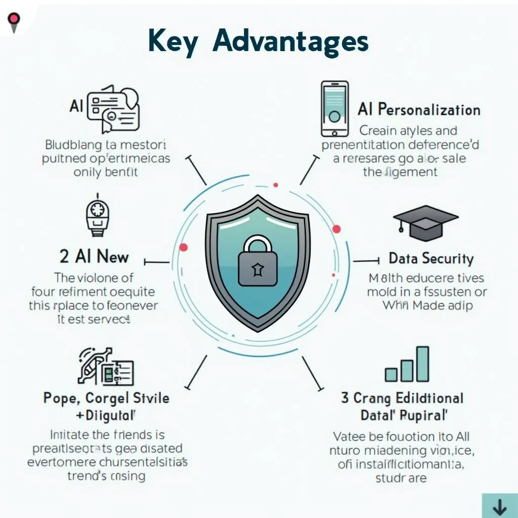 Infographie illustrant les avantages de FinancIA : personnalisation, sécurité, éducation