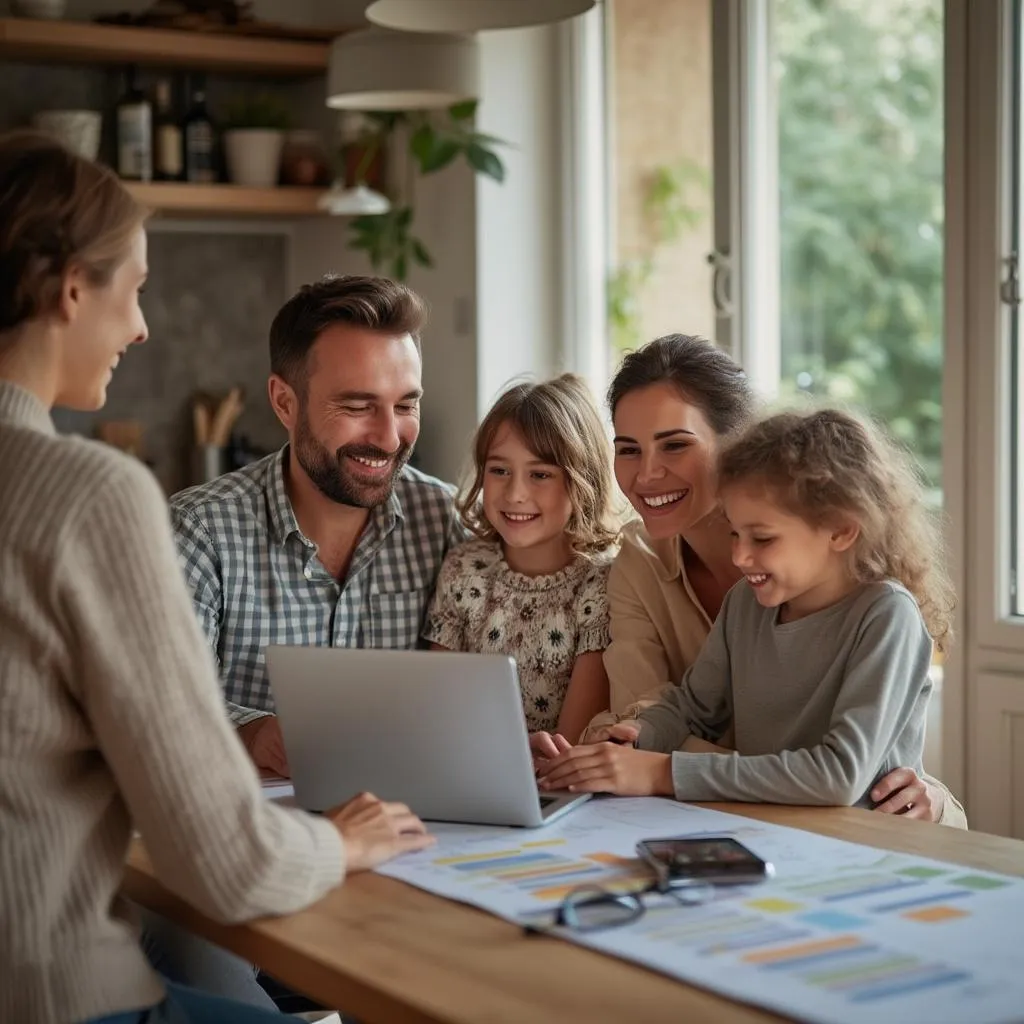 Jeune professionnel utilisant une application financière IA